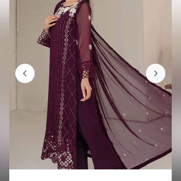 Pakistani Bollywood Indian 3 pc suit kurta - Picture 3 of 8